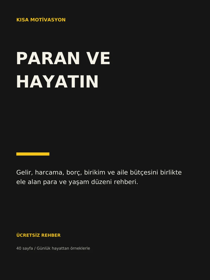 Paran ve Hayatın rehberinin gerçek kapağı